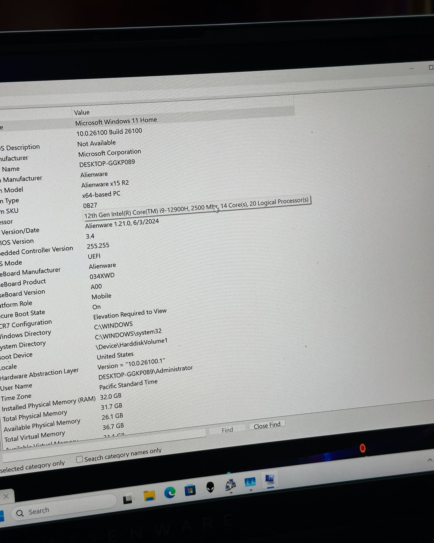 Alienware X15 R1 Gaming PC