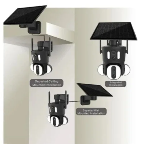 Dual Lens Solar Powered Ptz Camera 5mp UBOX with full light