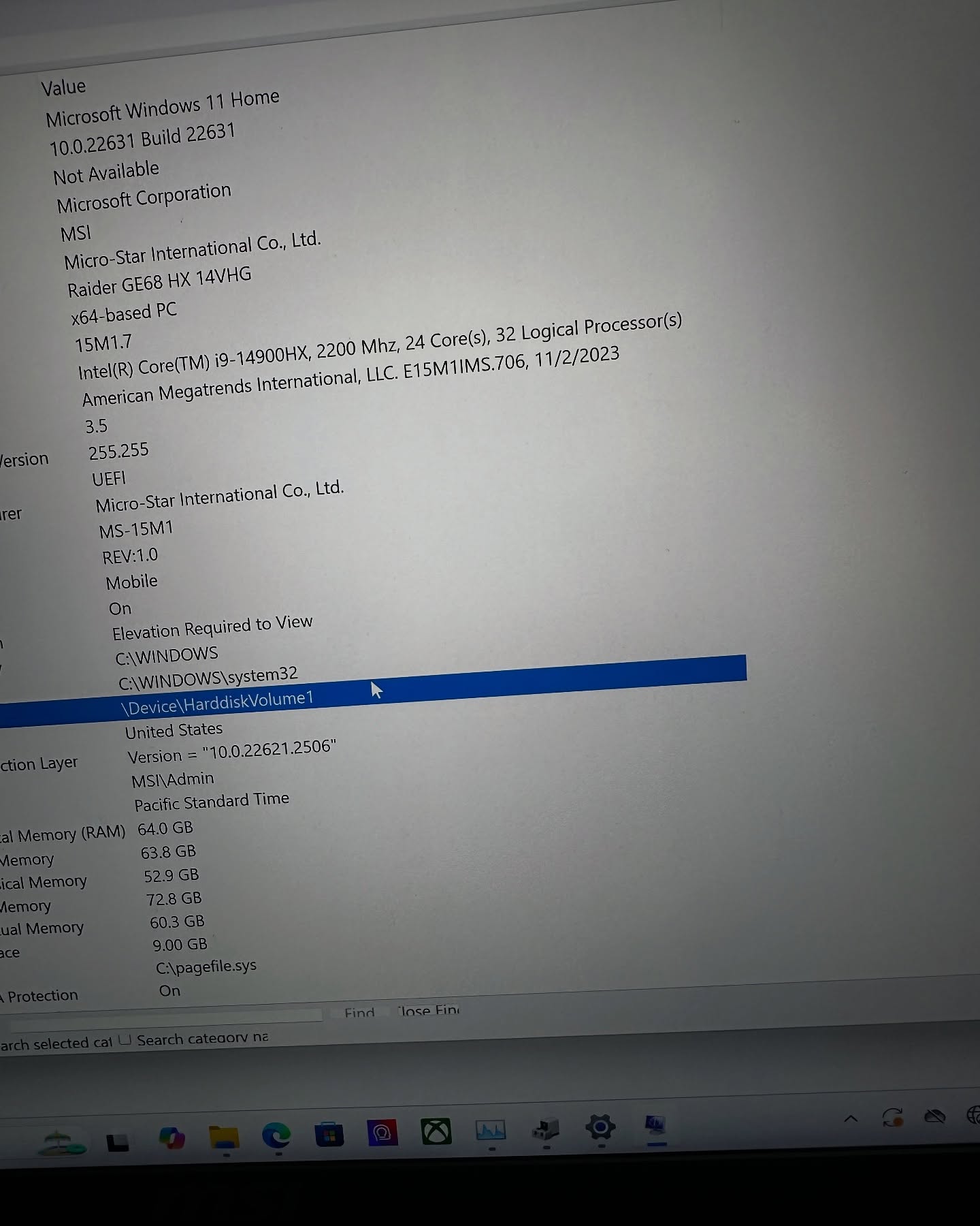 MSI Raider GE68HX 14VHG Gaming PC