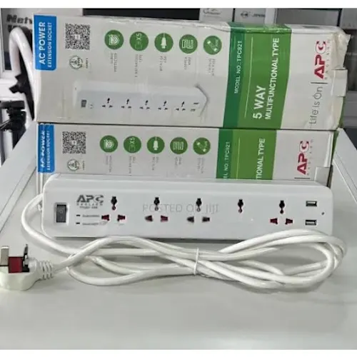 Apc Surge Protector Extension 5 Way 2 Usb