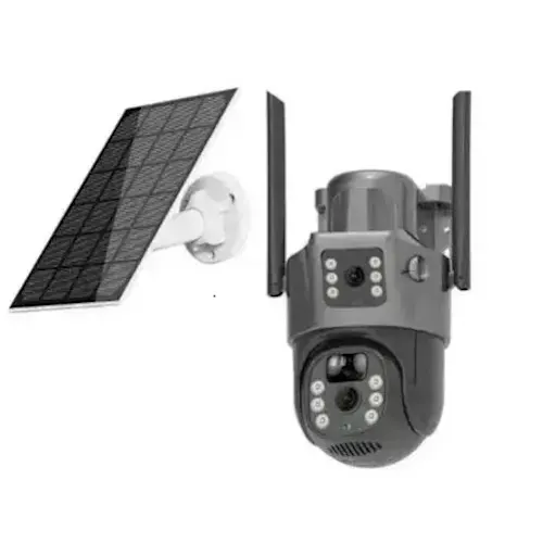 Solar Cctv Dual Lens 4g Sim Ptz V380 Pro 5mp Camera