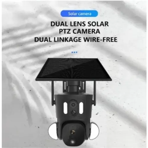 Dual Lens Solar Powered Ptz Camera 5mp UBOX with full light