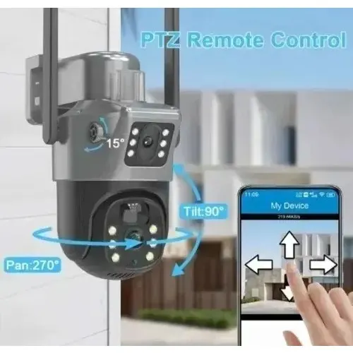 Solar Cctv Dual Lens 4g Sim Ptz V380 Pro 5mp Camera