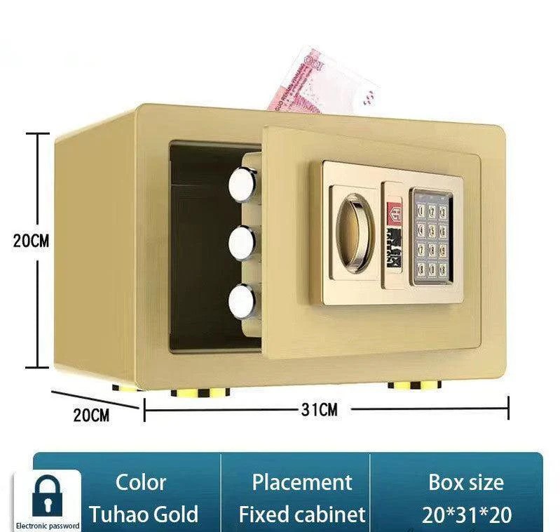 BAS20CM-2 Basec Luxury Mini Fireproof Safe Box With Password and Manual Key Unlock