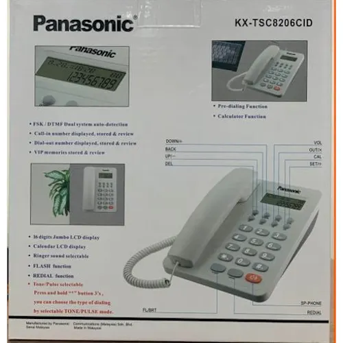 Panasonic Intercom Kx-tsc8206cid With Caller Id And Calculator