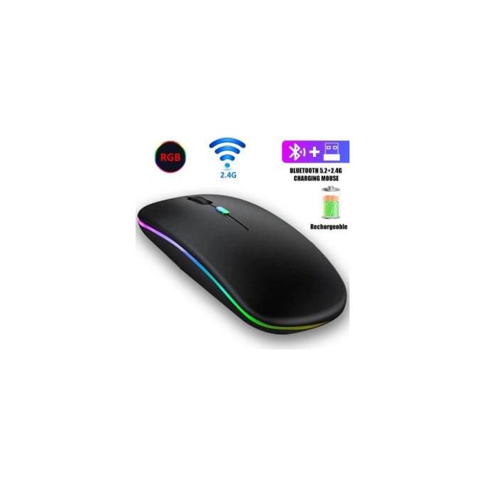 Rechargeable Wireless Mouse With Led Light