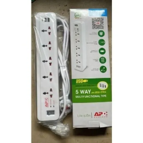 Apc Surge Protector Extension 5 Way 2 Usb