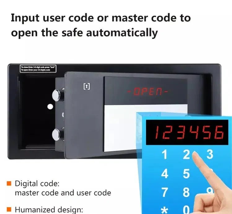 BAS054 Wall/Table Fireproof Safe Smart Lock With Code, App And Key.