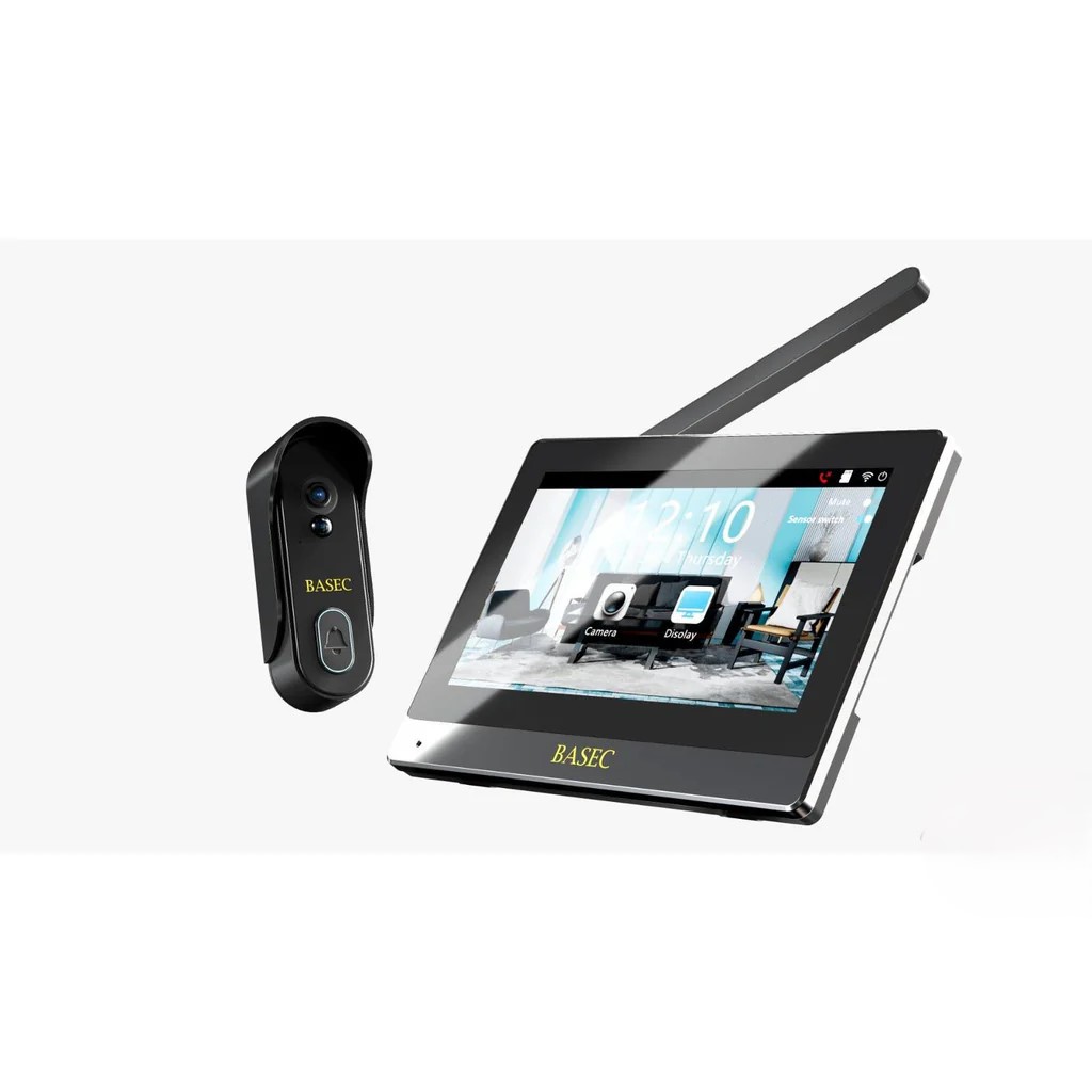 Basec BAS92DP Wireless Tuya Door Phone + APP – HD Camera, Two-Way Audio and Motion Detection