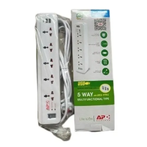 Apc Surge Protector Extension 5 Way 2 Usb